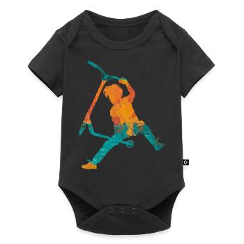 trottinette freestyle - Body à manches courtes Premium Bébé - noir - Devant