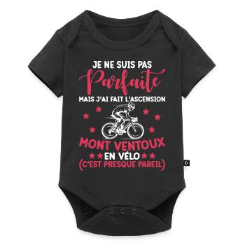 pas parfait mais je suis cycliste - Body à manches courtes Premium Bébé - noir - Devant