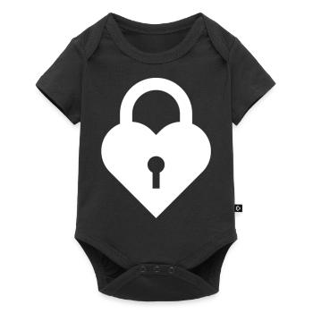Herzschloss - Baby Premium Kurzarmbody - Schwarz - Vorne