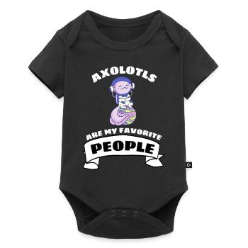 Salamander Pet Space Astronaut Axolotl - Baby Premium short-sleeve bodysuit - black - Front