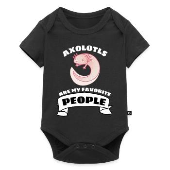 Axolotl are my favorite people Axolotl - Baby Premium short-sleeve bodysuit - black - Front