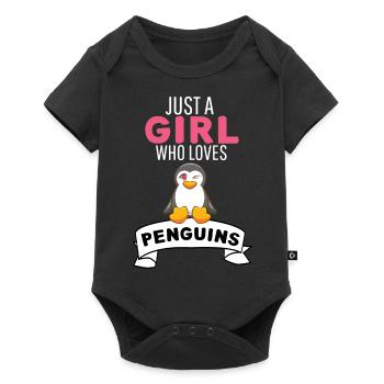 Antarctique Oiseau Zoo Animal Fille Cadeau Pingouin - Body à manches courtes Premium Bébé - noir - Devant