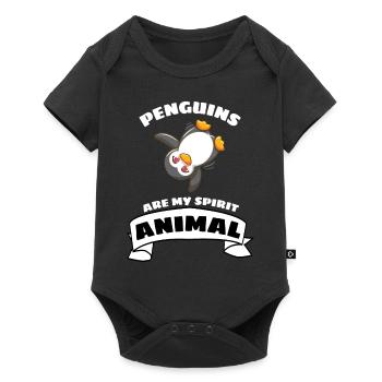 Antarctic Zoo Animal Funny Gift Penguin - Baby Premium short-sleeve bodysuit - black - Front