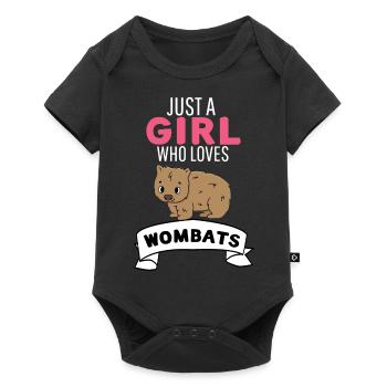Australie Animal Girl Gift Cute Wombat - Body à manches courtes Premium Bébé - noir - Devant