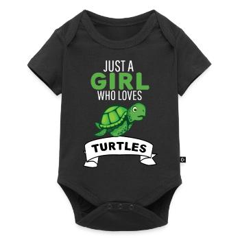 Océan Animal De Mer Animal Fille Cadeau Tortue - Body à manches courtes Premium Bébé - noir - Devant