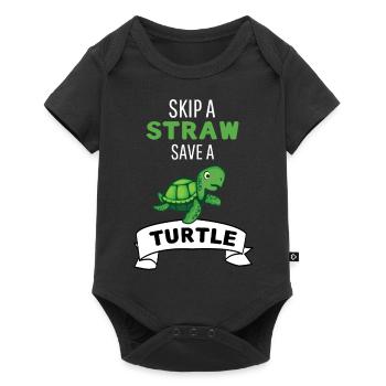 Ocean Animal Drôle de Tortue Cadeau - Body à manches courtes Premium Bébé - noir - Devant