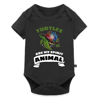 Ocean Animal Drôle Cadeau Tortue De Corail - Body à manches courtes Premium Bébé - noir - Devant