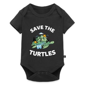 Nature Landscape Animal Welfare Gift Turtle - Baby Premium short-sleeve bodysuit - black - Front