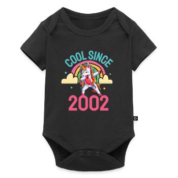 Cool depuis 2002 Dabbing Unicorn 20ème anniversaire - Body à manches courtes Premium Bébé - noir - Devant