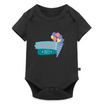 Schulkind Schule 2022 - Baby Premium Kurzarmbody - Schwarz - Vorne