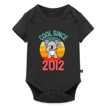 Cool seit 2012 Retro Dabbing Koala 10. Geburtstag - Baby Premium Kurzarmbody - Schwarz - Vorne