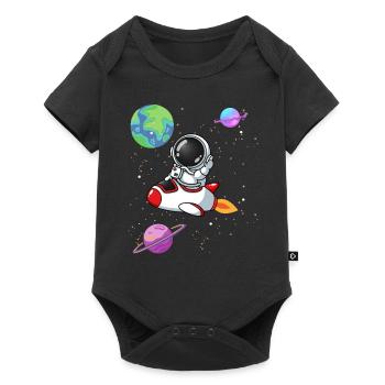 Astronaut Rocket Planet Space Astronomy - Baby Premium short-sleeve bodysuit - black - Front