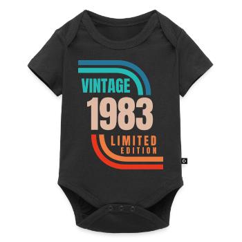 Vintage 1983 limited edition - Baby Premium short-sleeve bodysuit - black - Front