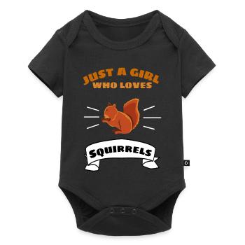 Animal forestier Rongeur Fille Cadeau Écureuil - Body à manches courtes Premium Bébé - noir - Devant