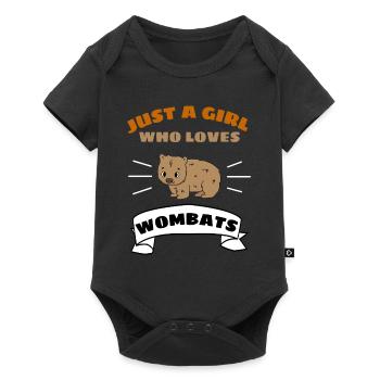 Zoo Animal Lovers Girl Gift Sweet Wombat - Baby Premium short-sleeve bodysuit - black - Front