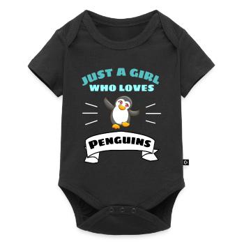 Animal Lovers Zoo Animal Girl Gift Penguin - Baby Premium short-sleeve bodysuit - black - Front