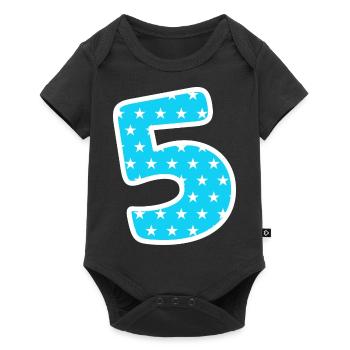 Number 5 - Baby Premium short-sleeve bodysuit - black - Front