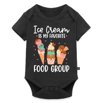 Ice Cream Food – Favorite Food Funny Ice Cream - Baby Premium short-sleeve bodysuit - black - Front