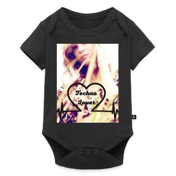 1 Techno Lover - Baby Premium Kurzarmbody - Schwarz - Vorne