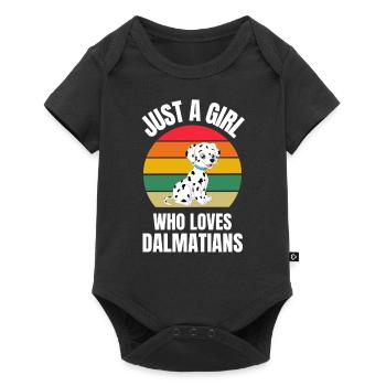 Dalmatian Girl Dog Gift Rétro Dalmatien - Body à manches courtes Premium Bébé - noir - Devant