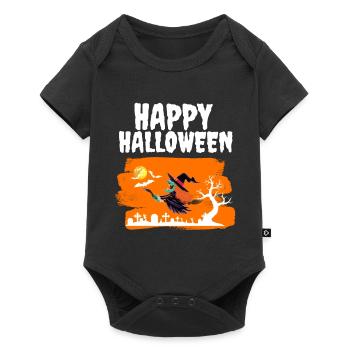 Creepy Witch Costume Party Happy Halloween - Baby Premium short-sleeve bodysuit - black - Front