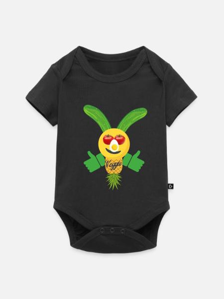 Veggie - Baby Premium Kurzarmbody - Schwarz