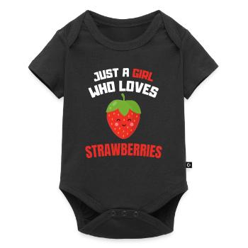 Summer Fruit Fruit Girl Gift Strawberry - Baby Premium short-sleeve bodysuit - black - Front