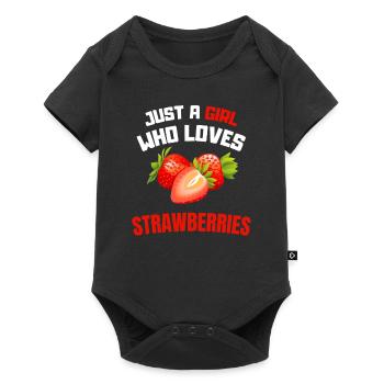 Fruits d’été Baies Rouges Fille Cadeau Fraise - Body à manches courtes Premium Bébé - noir - Devant