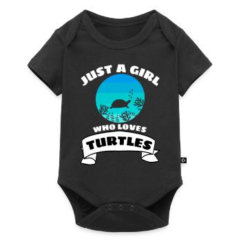 Tortue de mer Fille Cadeau Tortue - Body à manches courtes Premium Bébé - noir - Devant