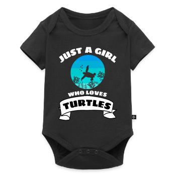 Turtle Girls Tortue de mer rétro - Body à manches courtes Premium Bébé - noir - Devant