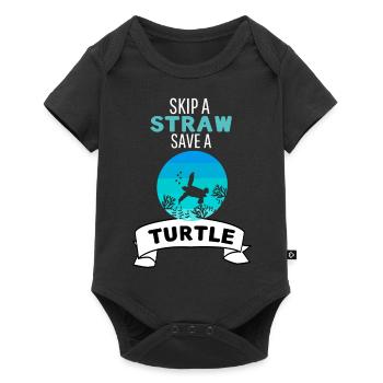 Ocean Animal Lovers Retro Save a Turtle - Baby Premium short-sleeve bodysuit - black - Front