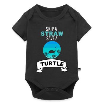 Sea Turtle Ocean Animal Retro Turtle - Baby Premium short-sleeve bodysuit - black - Front