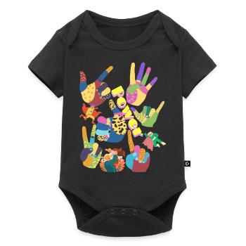Power Of Hands - Baby Premium short-sleeve bodysuit - black - Front