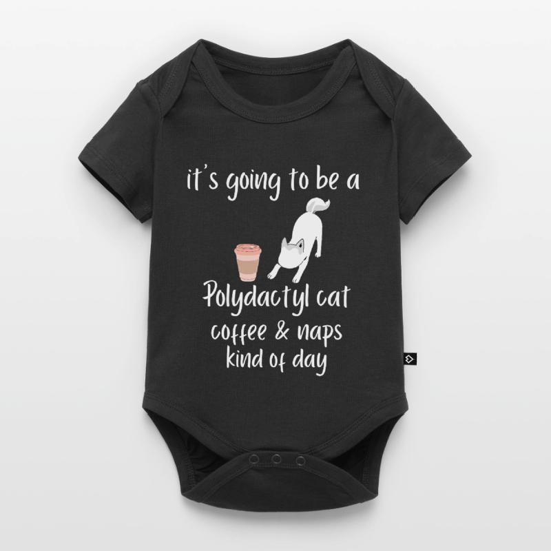 es wird ein Polydactyl Katze Kaffee Nickerchen Tee Baby Premium Kurzarmbody