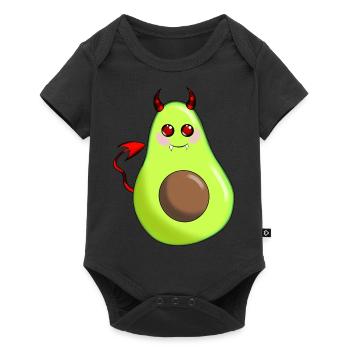 Devil Avocado - Baby Premium Kurzarmbody - Schwarz - Vorne