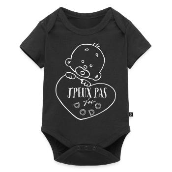 J'peux pas j'ai dodo. Humour pour bébé. - Body à manches courtes Premium Bébé - noir - Devant