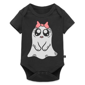 Comic Little Ghost Girl - Baby Premium short-sleeve bodysuit - black - Front