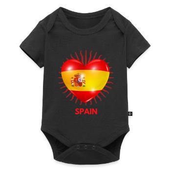 WM Quatar I Love Spain Pattern - Baby Premium short-sleeve bodysuit - black - Front