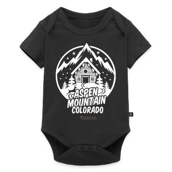 Station de ski d’Aspen Mountain - Body à manches courtes Premium Bébé - noir - Devant