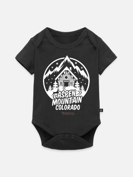 Aspen Mountain Ski Resort - Baby Premium short-sleeve bodysuit - black