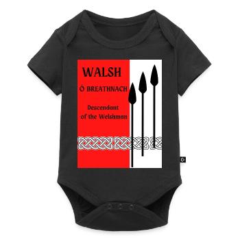 Walsh Surname - Baby Premium short-sleeve bodysuit - black - Front