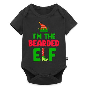 Je suis l’elfe barbu Couples de Noël mignons et drôles - Body à manches courtes Premium Bébé - noir - Devant