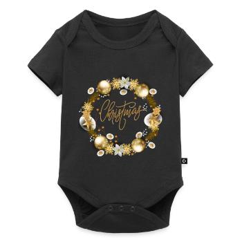 T-shirt de Noël pour de belles fêtes en famille. - Body à manches courtes Premium Bébé - noir - Devant