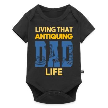 Living That Antiquing Dad Life Antiques Papa - Baby Premium short-sleeve bodysuit - black - Front