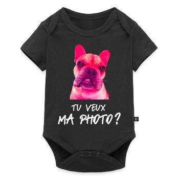 tu veux ma photo cadeau - Body à manches courtes Premium Bébé - noir - Devant