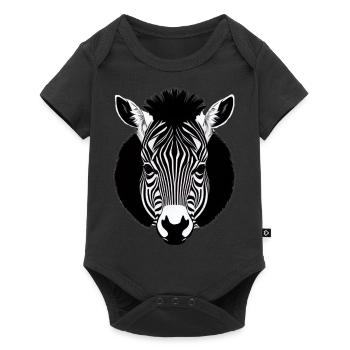 Fun Zebra Cartoon Funny Nature Animal Safari 11 - Baby Premium short-sleeve bodysuit - black - Front