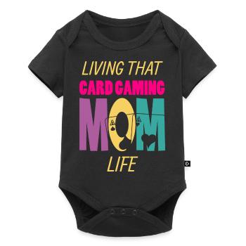 Living That Card Gaming Mom Life Card Player - Baby Premium short-sleeve bodysuit - black - Front