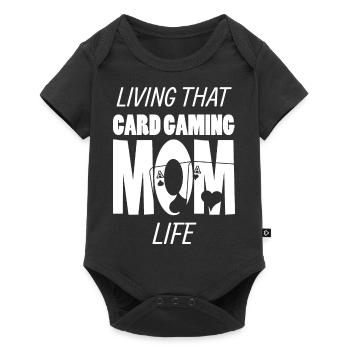 Living That Card Gaming Mom Life Card Player - Baby Premium short-sleeve bodysuit - black - Front