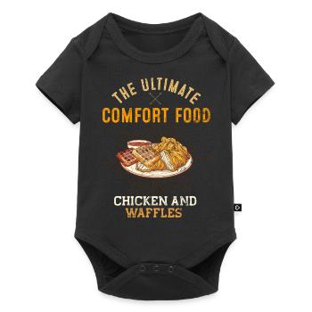Gaufres au poulet Ultimate Comfort Food Funny Fast F - Body à manches courtes Premium Bébé - noir - Devant