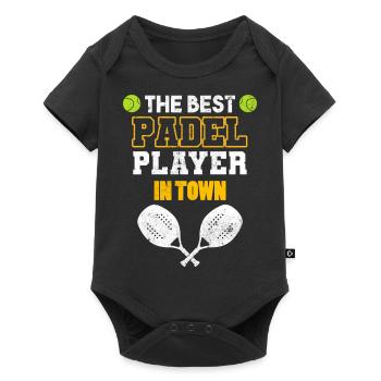 Padel Paddle Raquette Tennis Sport I Cadeau - Body à manches courtes Premium Bébé - noir - Devant